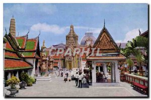 Postcard Modern Inside the Emerald Buddha Temple Bangkok Thailand