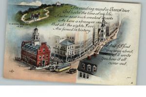 Boston MA Multi-view c1910 Postcard
