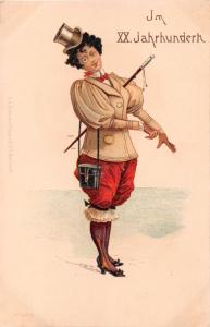 JOCKEY~GERMAN WOMEN 20th CENTURY~DEUTSCHE FRAUEN~XX JAHRHUNDERH POSTCARD