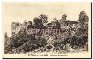 Postcard Ancient Ruins Castles Allinges du Vieux Chateau