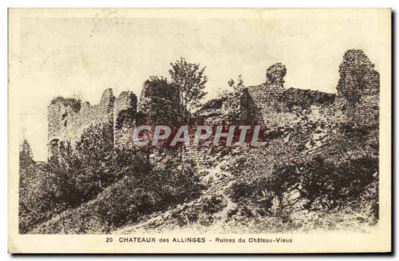 Postcard Ancient Ruins Castles Allinges du Vieux Chateau
