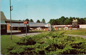 Smithfield NC Trot Motel North Carolina US #301 1960s Vintage Postcard H61