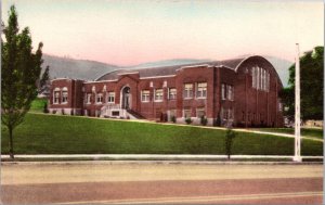 Hand Colored Postcard Gymnasium Southern Oregon College of Education Ashland
