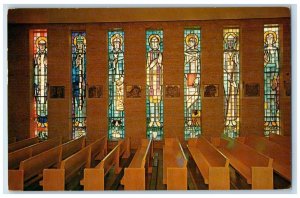 1960 Interior St Mary Of The Lake Westport Wisconsin WI Vintage Antique Postcard