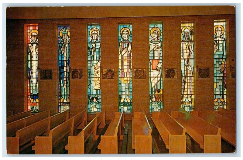 1960 Interior St Mary Of The Lake Westport Wisconsin WI Vintage Antique Postcard