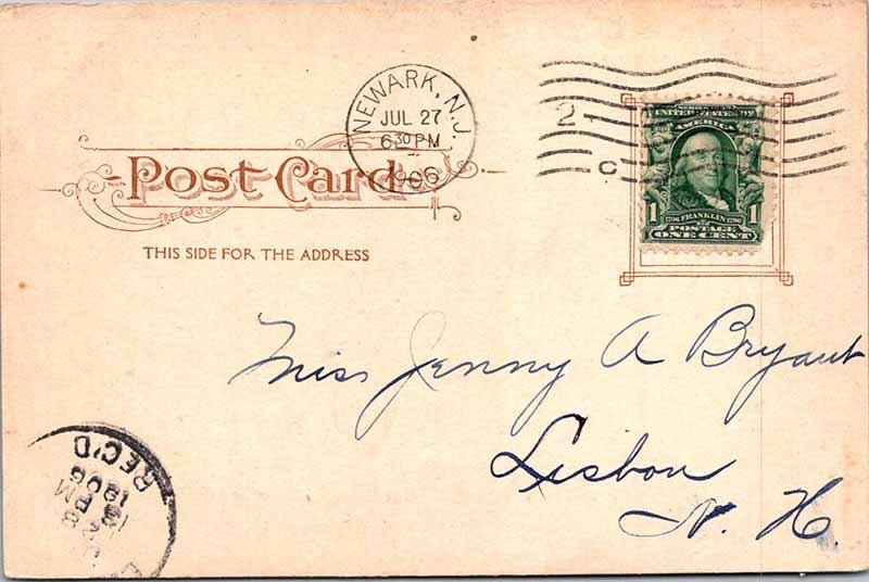 Postcard HOUSE SCENE Newark New Jersey NJ AN3559