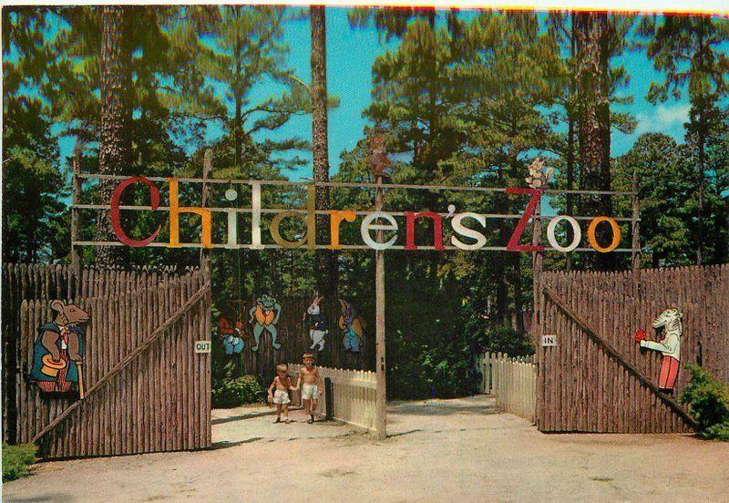 Amusement Children Zoo Ford Park Shreveport Louisiana Teich postcard 1348