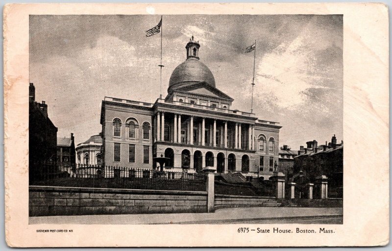 State House Boston Massachusetts MA Front Building Postcard