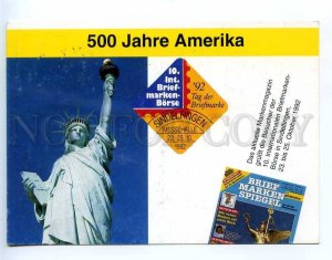 221372 GERMANY 500 years discovery of America old postcard