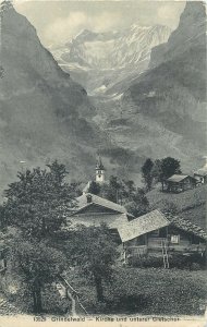 Postcard Switzerland Grindelwald kirche