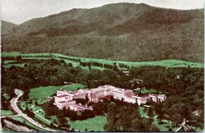 Postcard WV White Sulphur Springs - Greenbrier Hotel and Cottages - aerial view