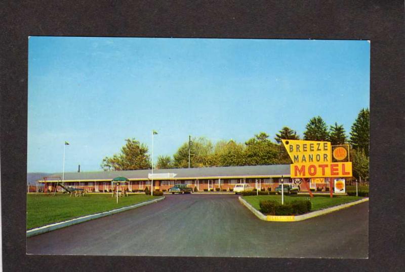 PA Breeze Manor Motel Breezewood Pennsylvania Penn Postcard