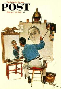 Norman Rockwell - Triple Self Portrait