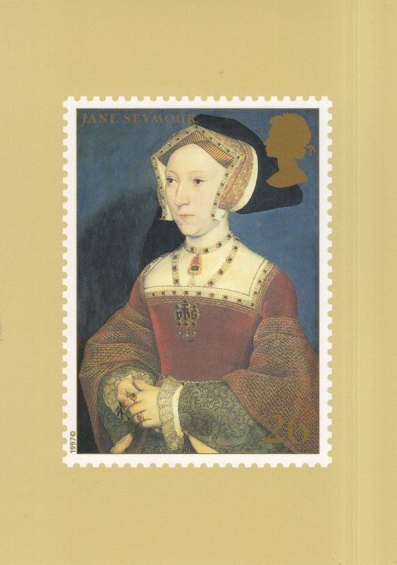 Jane Seymour of Henry VIII Hans Holbein Painting RMPQ Rare Stamp Postcard