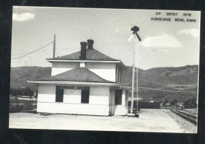 RPPC HORESHOE BEND IDAHO RAILROAD DEPOT TRAIN STATION REAL PHOTO POSTCARD