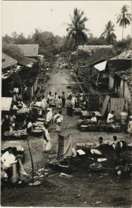 PC market real photo postcard INDONESIA (a18247)