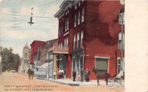 E64/ Wellsburg West Virginia Postcard 1909 7th Main St Stores  Delivery Wagon 5