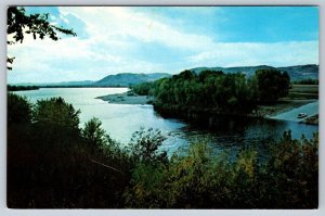 Scioto & Ohio Rivers Seen From Portsmouth City Park Ohio Vintage Chrome Postcard