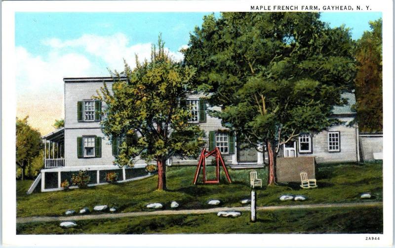 GAYHEAD, NY New York    MAPLE FRENCH FARM    c1920s    Postcard