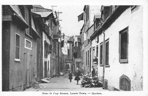 Sous Le Cap Street, Lower Town, Quebec City, Canada, Early Postcard, Unused