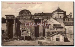 Postcard Old Cordoba Puerta de Entrada Sobre el Puente Romano