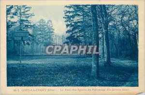 Postcard Old Coye la Foret (Oise) Le Parc des Sports Patronage Young Men