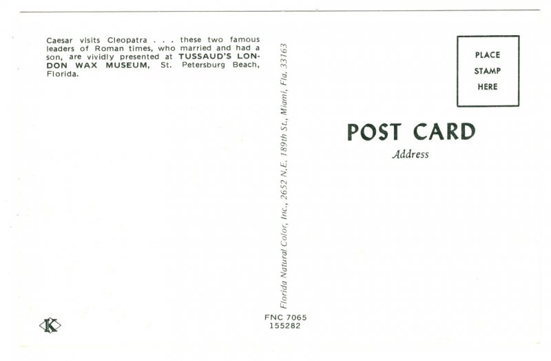 Caesar and Cleopatra, Wax Museum, St Petersburg, Florida