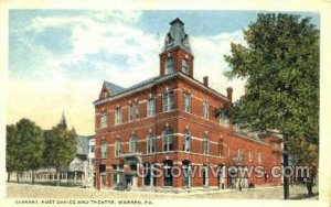 Library, Post Office & Theatre - Warren, Pennsylvania