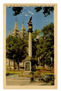 UT - Salt Lake City. The Seagull Monument, Temple Square