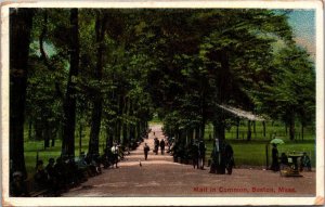 Massachusetts Boston Mall In The Common 1914