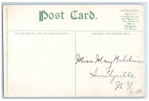 1906 Sailboat The Harbor Plymouth Massachusetts MA AS Burbank Postcard