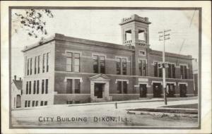 Dixon IL City Bldg c1910 Postcard