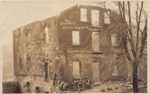 J58/ Birmingham Ohio RPPC Postcard c1910 Erie County Old Mill Ruins 283