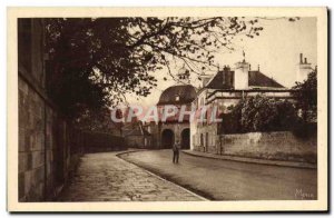 Old Postcard Little Langres From Tables Porte Des Moulins South Entrance Of T...