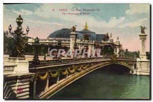 Postcard Old Paris Pont Alexandre III