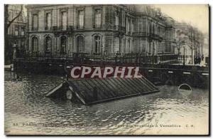 Old Postcard Paris Floods Paris Invalides Line Versailles