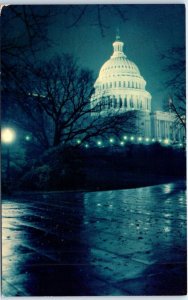 Postcard - Capitol on a Rainy Night, Washington, DC