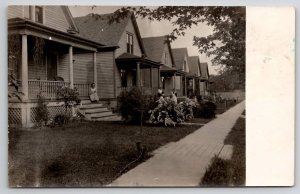 RPPC Family's New Homes Early Cookie Cutter Houses Subdivision Postcard F21