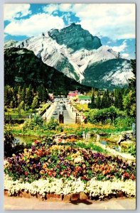 Banff And Cascade Mountain, Banff National Park, Alberta, Vintage 1963 Postcard