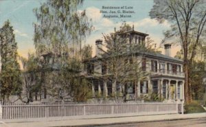 Maine Augusta Residence Of Late Honorable James G Blaine 1911