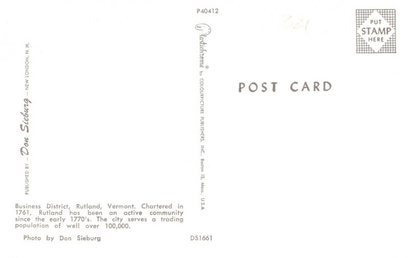 Vermont  Rutland  Business District