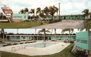 HOLIDAY MOTEL Lake Wales, Florida ROADSIDE Swimming Pool 1950s Shuffleboard