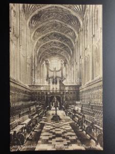 Cambridge: King's College Chapel  Choir West c1917 by F.Frith & Co. No.26512