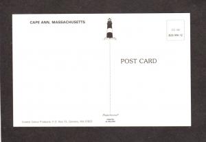 MA Cape Ann Map Rockport Gloucester Manchester Mass Massachusetts Postcard