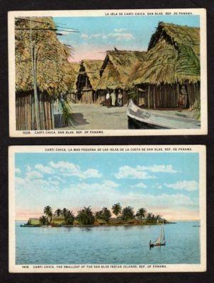 Lot 2 Carti Chica San Blas Indian Isl PANAMA Postcards