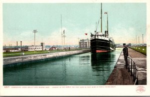 Canada Ontario Sault Ste Marie Freighter In The Canadian Locks Detroit Publis...