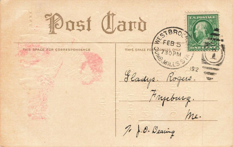 Cats Playing Poem 1912 Postcard