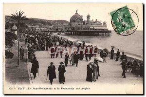 Old Postcard Nice La Jete Promenade and the Promenade des Anglais