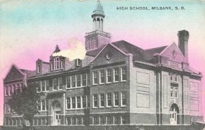 MILBANK, South Dakota SD   HIGH SCHOOL  Grant County   1911 Postcard