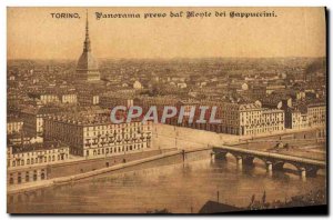 Old Postcard Torino Banorama Preso dal Monte dei Gappuccini